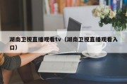 湖南卫视直播观看tv（湖南卫视直播观看入口）